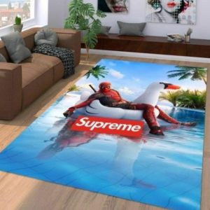 Supreme X Deadpool Living Room Area Carpet Supreme Rug Home Decor