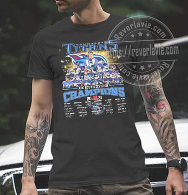 Tennessee Titans Team Signature 2021 2022 Divisional Round Champions T-Shirt
