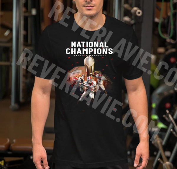 Trophy Georgia Bulldogs Football 2022 CFP National Champions T-Shirt