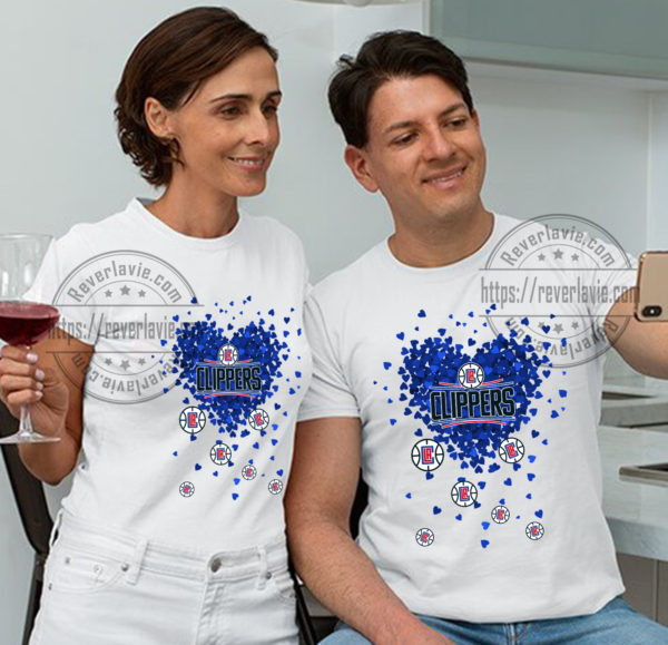 Los Angeles Clippers Valentine Day Couple T Shirt