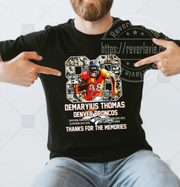 Von Miller Wearing Demaryius Thomas Dreamathon 88 NFL Signature T-Shirt