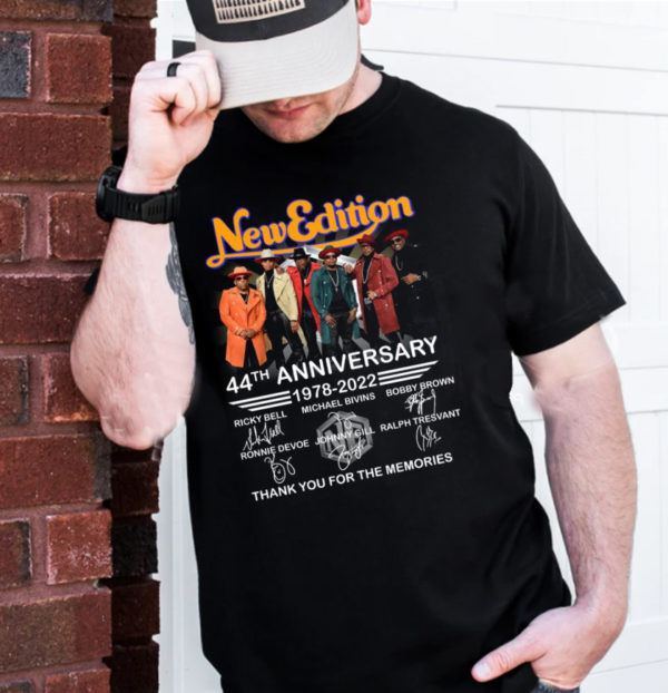 44th Anniversary 1978 2022 New Edition Thank You For The Memories Signature T-Shirt
