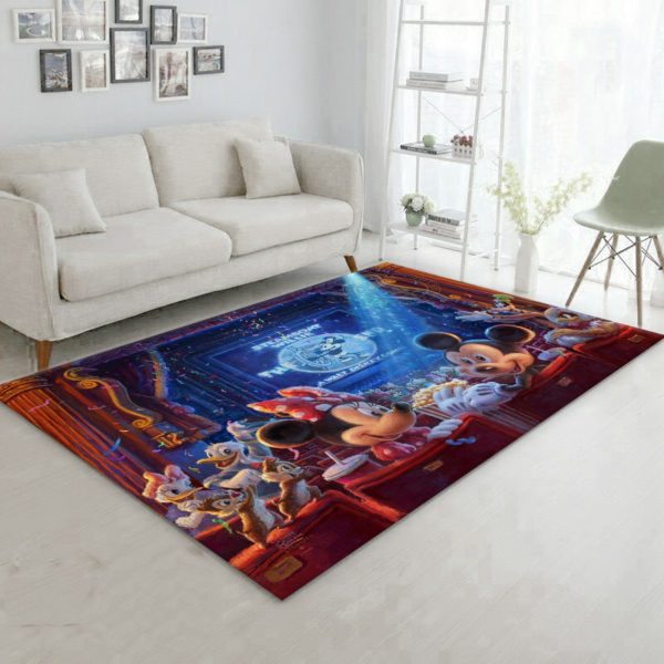 90 Years Of Mickey Disney  Area Rug Carpet