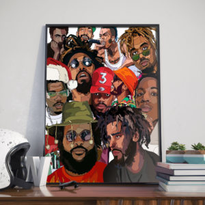 90’s rapper J Cole 90s Hip Hop Poster Canvas