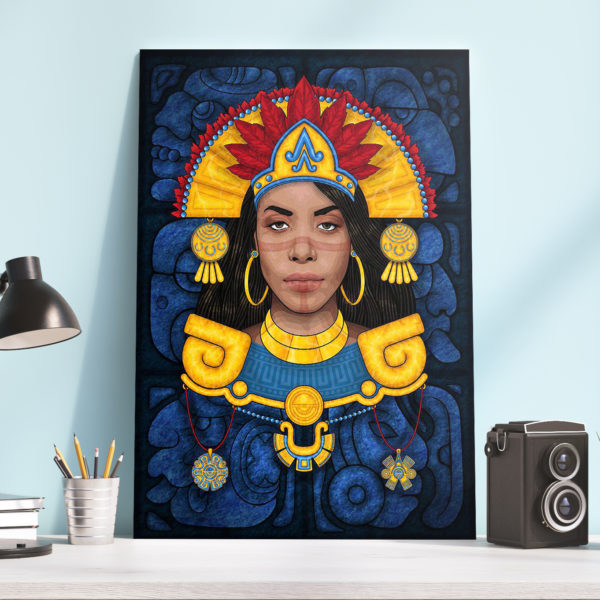 Aaliyah Vintage 90s Hip Hop Poster Canvas