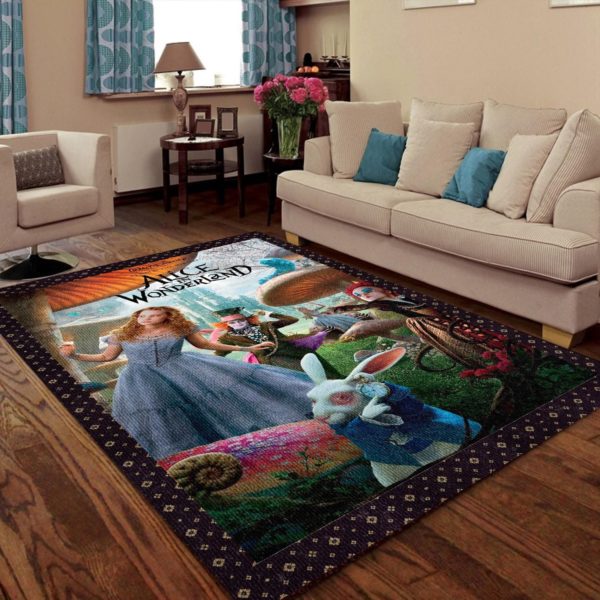 Alice In The Wonderland Poster Disney Area Rug Carpet