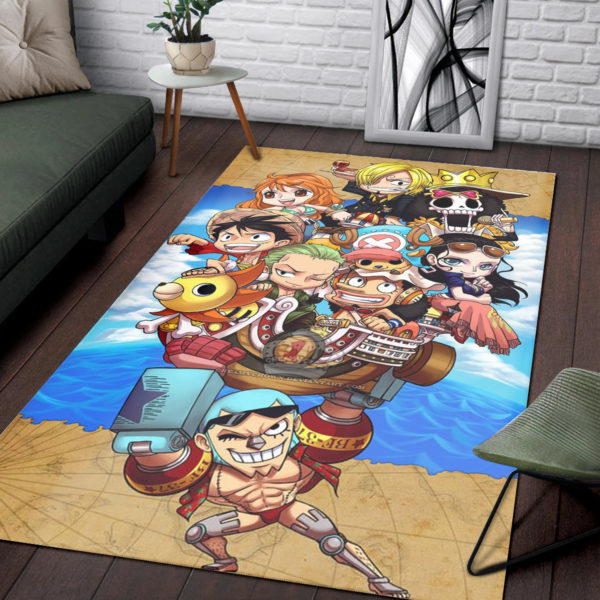 All Characters Chibi One Piece Rug For Living Room