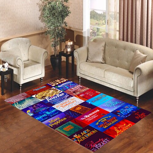 All Disney Movie Tittle Area Rug Cartoon All Disney Movie Tittle Area Rug Cartoon