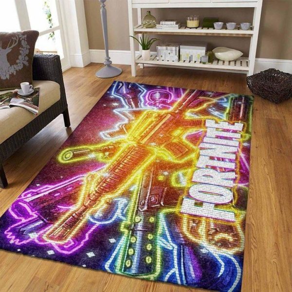 Assault Rifle Fortnite Rug Bedroom Area Rug