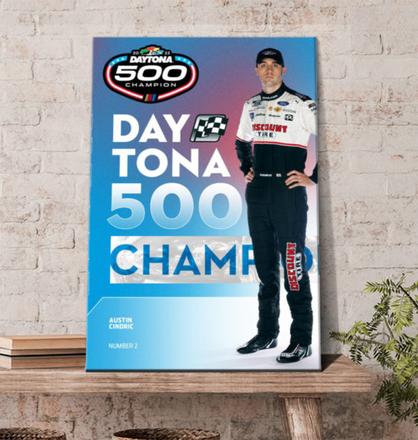 Austin Cindric Day Tona 500 Champions Poster Canvas