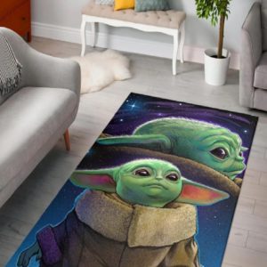 Baby Yoda Cute The Mandalorian Star Wars Area Rug Carpet For Living Room