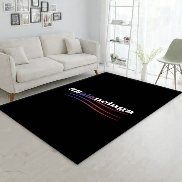 Balenciaga Black Background Area Rug Carpet