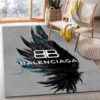 Balenciaga Feathers Background Area Rugs Carpet