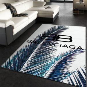 Balenciaga Leaf Background Area Rug Carpet