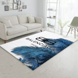 Balenciaga Leaf Design Background  Area Rug Carpet