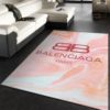 Balenciaga Pink Background Area Rug Carpet