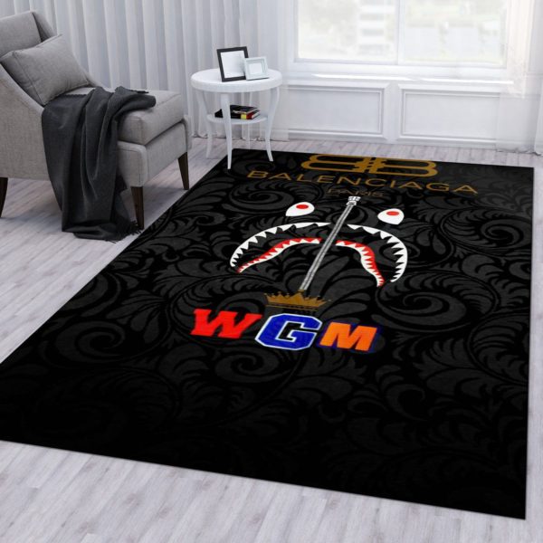 Balenciaga Shark MGM  Area Rug Carpet