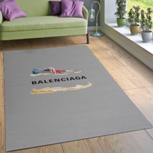 Balenciaga Ft Louis Vuitton Fashion Brand Rectangle Rug Living Room Rug -  Peto Rugs