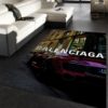 Balenciaga Leaf Background Area Rug Carpet