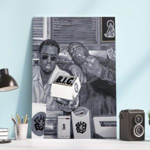 Biggie BIG Badboy 90s Hip Hop Poster Canvas