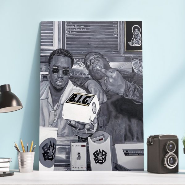 Biggie BIG Badboy 90s Hip Hop Poster Canvas