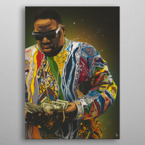 Biggie Smalls 90s Hip Hop Poster Canvas
