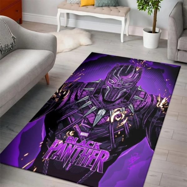 Black Panther Wakanda Marvel Area Rug Carpet For Living Room