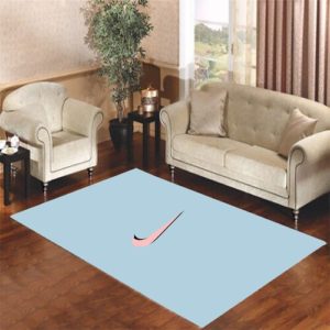 Blue Nike Logo Area Rug Carpet
