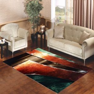 Bobba Fett Helm Vertical Star Wars Area Rug Carpet