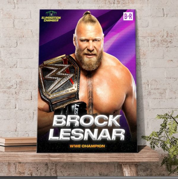 Brock Lesnar Is WWE Champion 2022 Poster Canvas