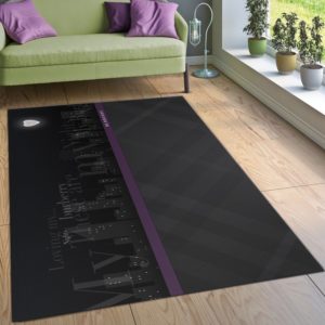Burberry Black Background Area Rug Carpet