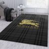 Burberry Plaid Logo Area Rug Carpet