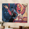 Daytona 500 Comic Art Poster Canvas