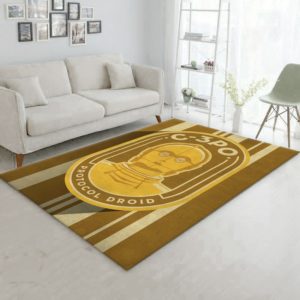 C 3po Star Wars Badges Arts Area Rug Carpet