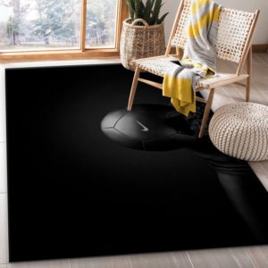 Nike logo Black Background Area Rug Carpet