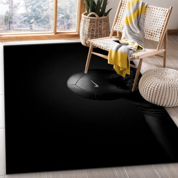 Nike logo Black Background Area Rug Carpet