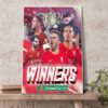 Kyle Larson Wins Auto Club Speedway Poster Canvas