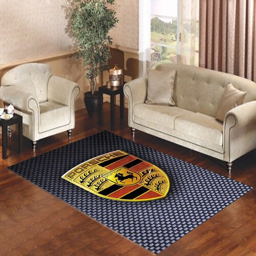 Carbon Porsche Logo Rug Carpet Carbon Porsche Logo Rug Carpet