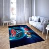 Lightning Mcqueen Red Background Disney Cartoon Area Rug Carpet