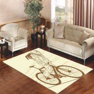 Chewbacca Biking Star Wars Area Rug Carpet