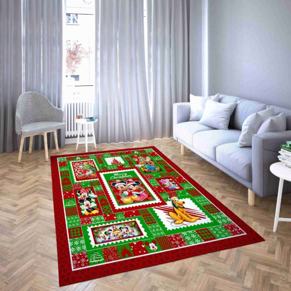 Christmas Photo Of Characters Disney Area Rug Carpet