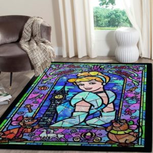 Cinderella And Mischievous Mice Disney Area Rug Carpet