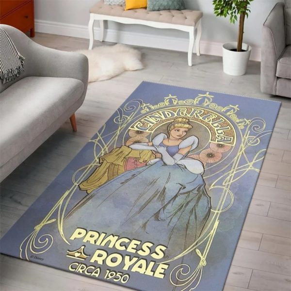 Cinderella Princess Disney Area Rug Carpet For Living Room