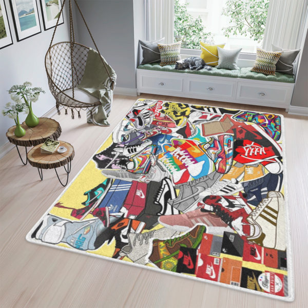 Collection Colorful Sneaker Rug Living Room