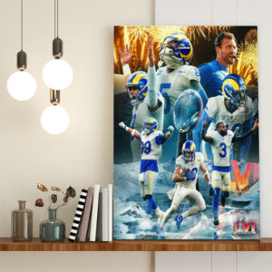 Congratulations Los Angeles Rams Champions Super Bowl LVI 56 Poster Canvas