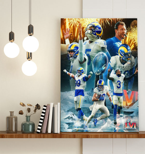 Congratulations Los Angeles Rams Champions Super Bowl LVI 56 Poster Canvas