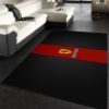 Ferrari Black Background Area Rug For Living Room