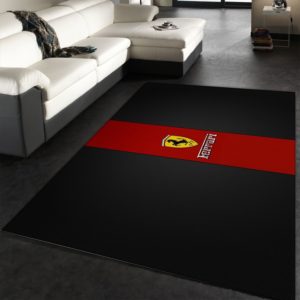 Cool Ferrari Logo Area Rug For Living Room