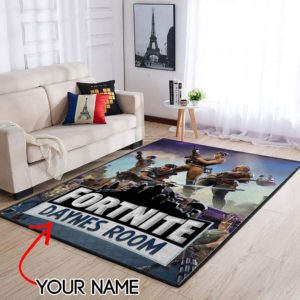Customized Name Fortnite Rug Bedroom Area Rug