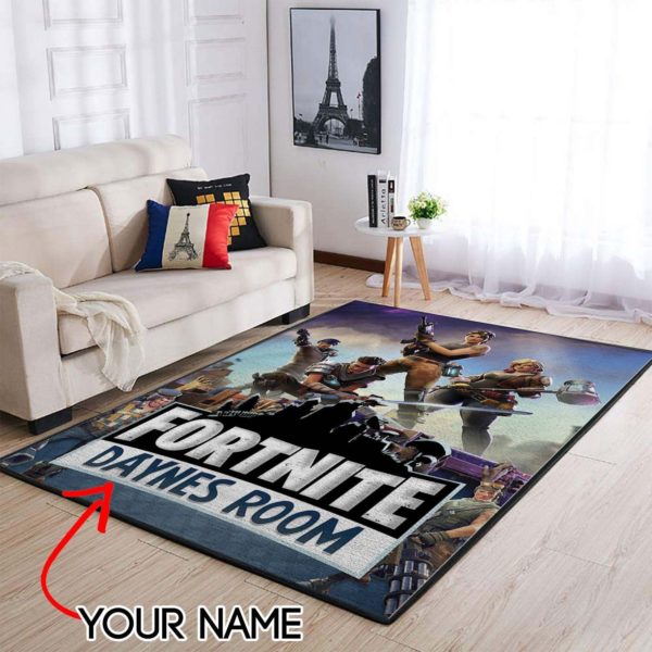 Customized Name Fortnite Rug Bedroom Area Rug